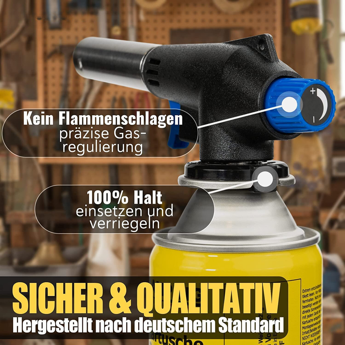 Gasbranderset inclusief butaangaspatronen (keukenbrander)