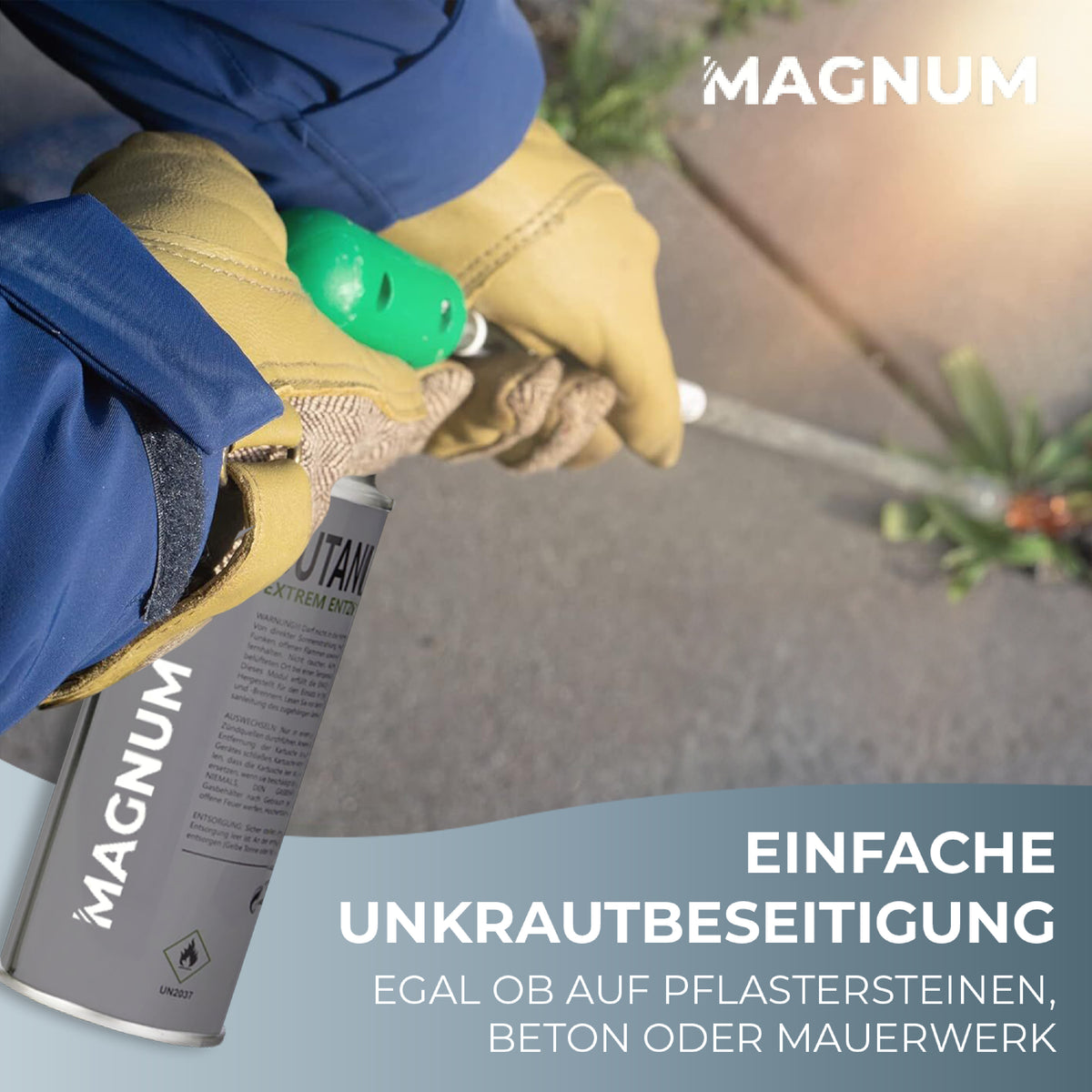 MAGNUM® Unkrautbrenner inkl. Gaskartuschen – kraftvolle & chemiefreie Unkrautvernichtung
