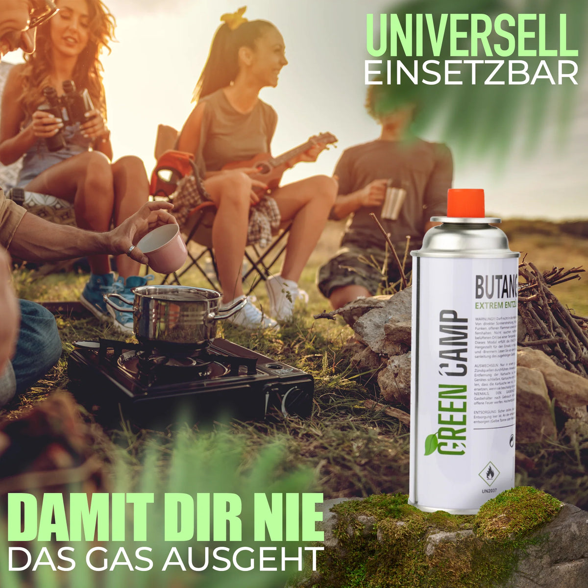 8 x Greencamp® butaangaspatronen – 227 g – milieuvriendelijk, veilig en betrouwbaar