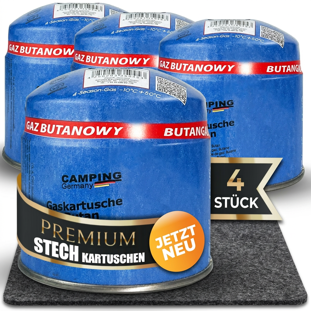 Stechgaskartusche 190 g – Butangas, EN 417 zertifiziert