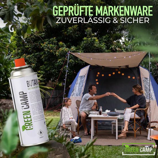 8 x Greencamp® Butangaskartuschen – 227 g – umweltbewusst, sicher & zuverlässig